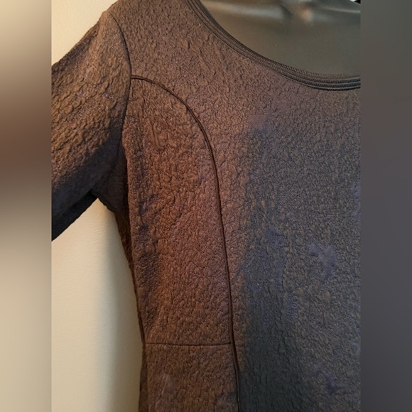 NWT Simply Vera Women's Sz M Navy/Navy Marbled Textured Long Sleeve A-Line Dress - Picture 2 of 9